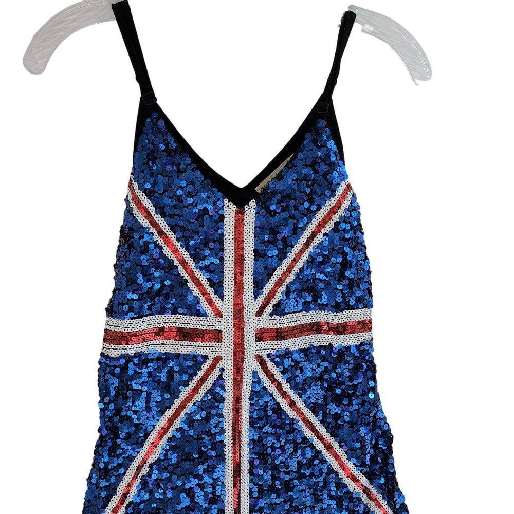 Anna -Kaci Sparkle & Shine Collection Blue, Red, White Slip Dress - Picture 16 of 16
